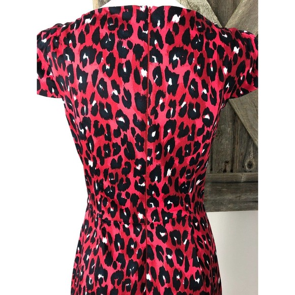 french connection Animal Print Cap Sleeve Sheath 8 - Picture 6 of 8